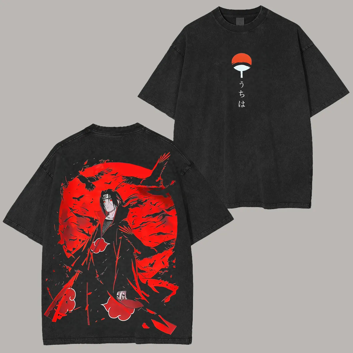 Street Fashion Of Japan - Naruto Itachi Uchiha Red Moon Crow