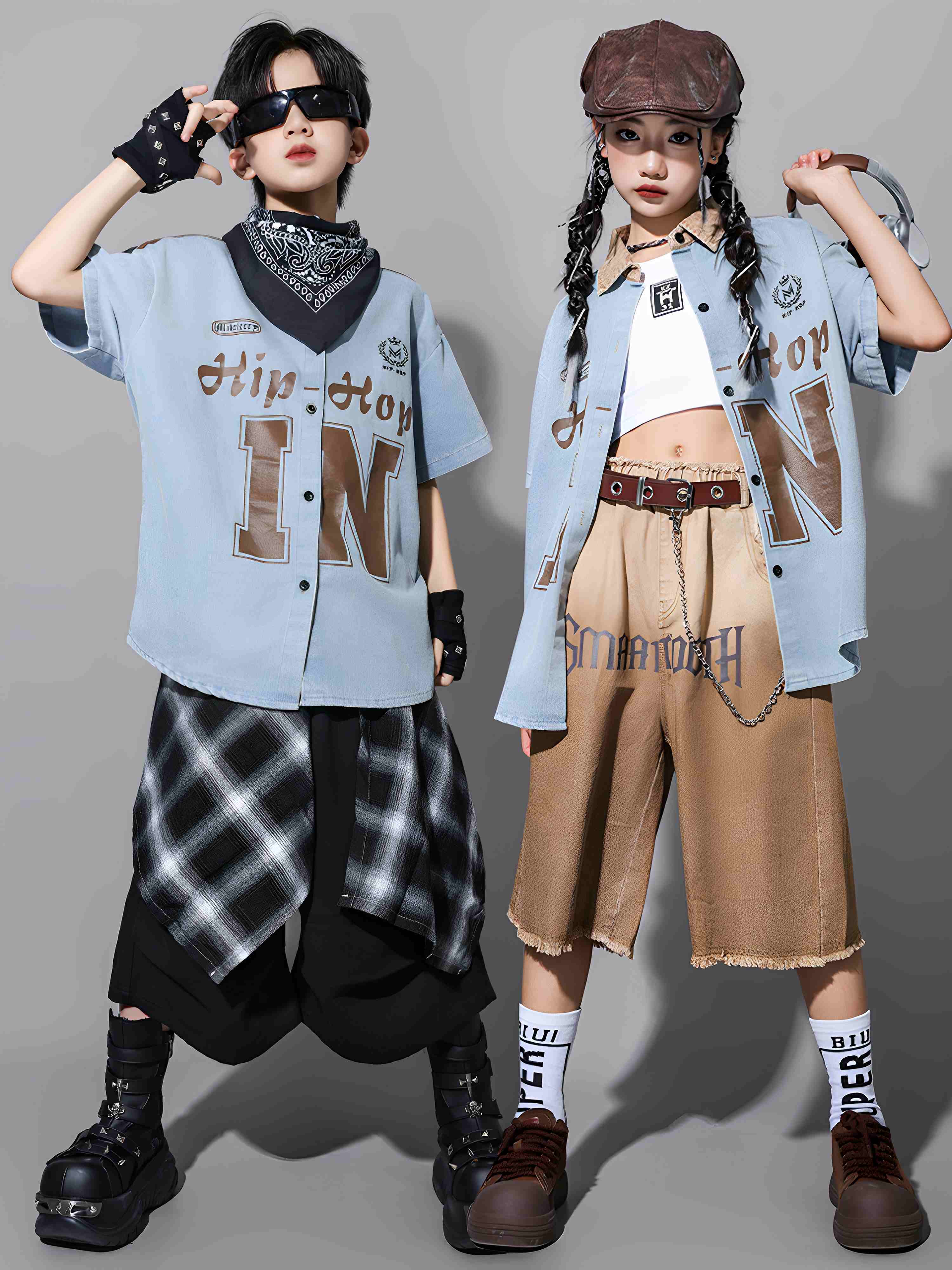 Street Fashion Outfit Girl - Girls Hip Hop Dance Costume Boys