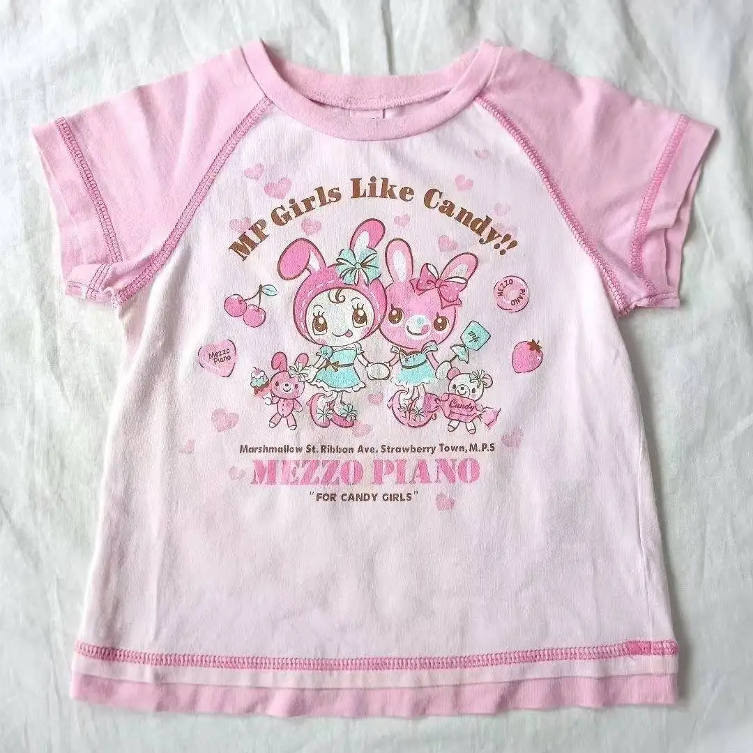 Vintage Kawaii Cute Short Slee - Street Fashion Women avaliação e preço