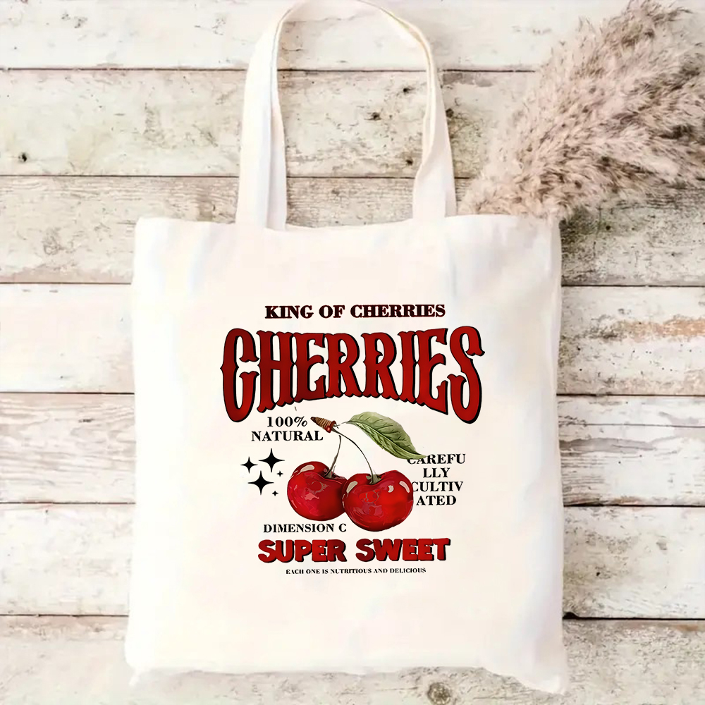 King Of Cherries Canvas Tote B - Tote Bag Canvas Print avaliação e preço