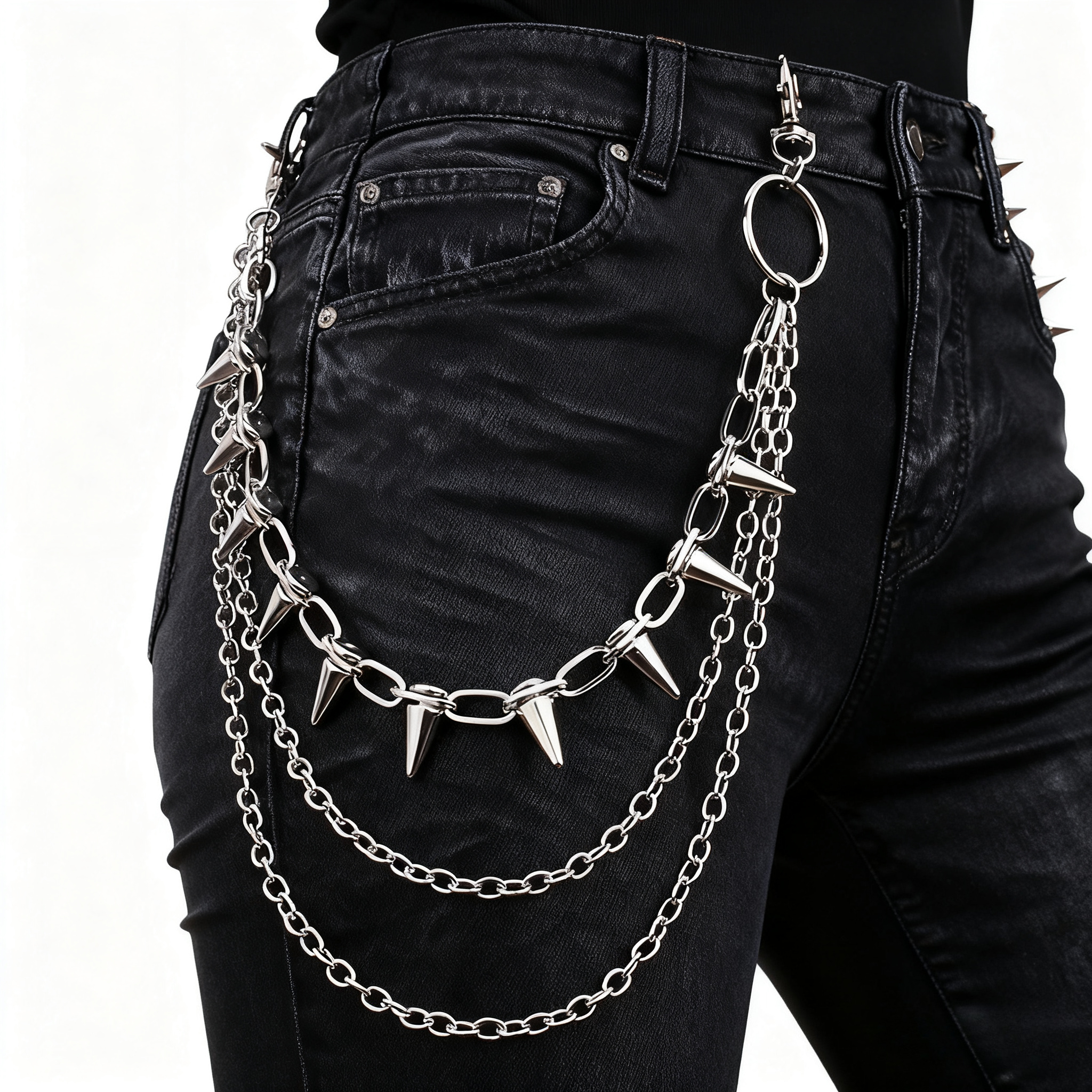 Unisex Hip Hop Punk Rock Metal - Street Fashion Jewelry avaliação e preço