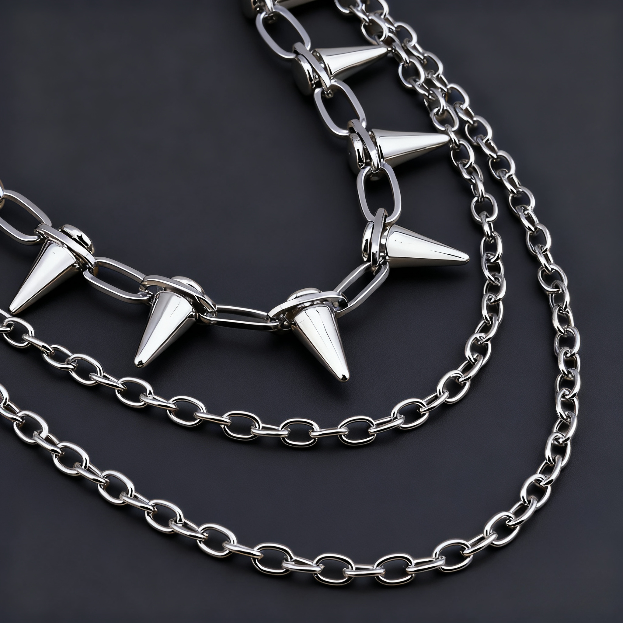 Unisex Hip Hop Punk Rock Metal - Street Fashion Jewelry avaliação e preço