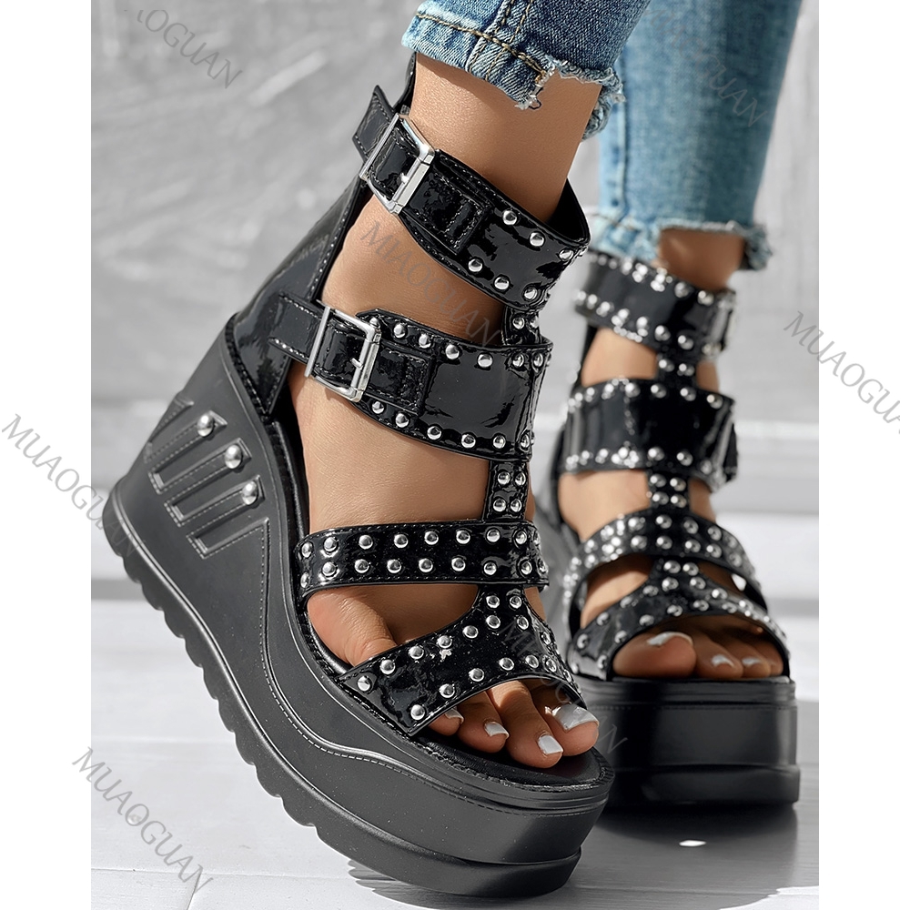 Fashion Women Peep Toe Black S - Street Fashion Women avaliação e preço