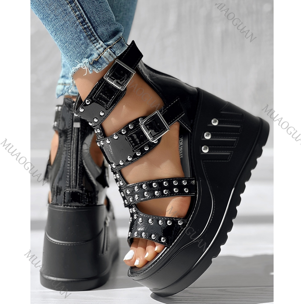 Fashion Women Peep Toe Black S - Street Fashion Women avaliação e preço