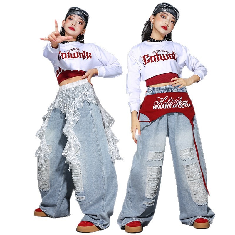 Hip Hop Jazz Street Dance Perf - Street Fashion Outfit Girl avaliação e preço
