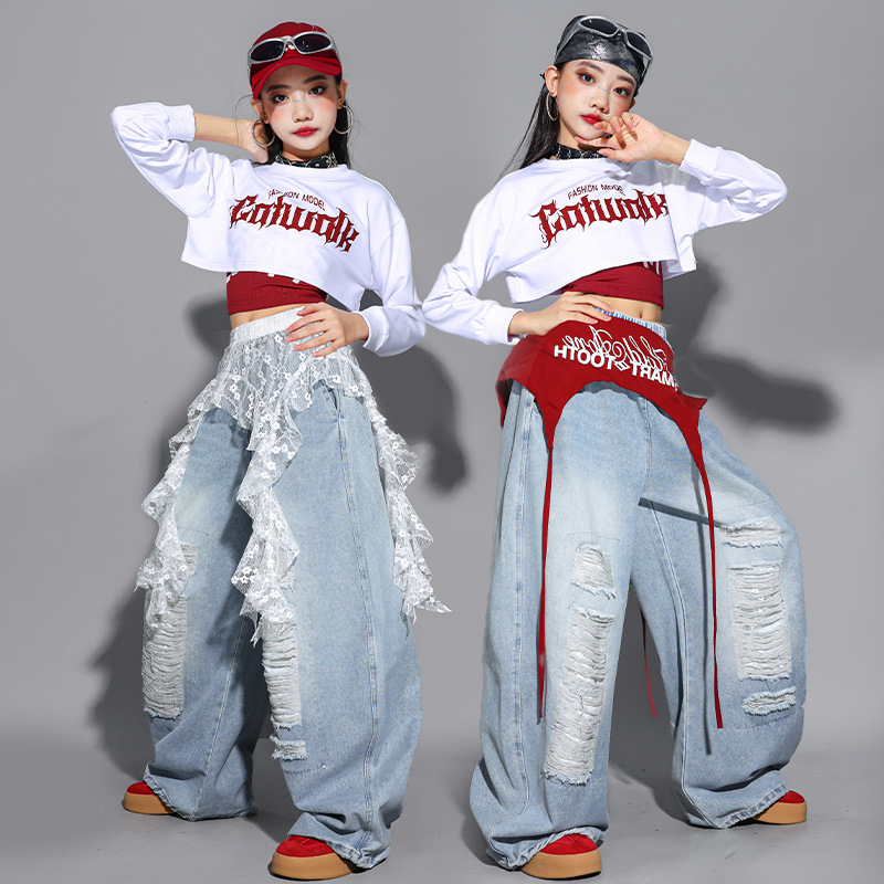 Hip Hop Jazz Street Dance Perf - Street Fashion Outfit Girl avaliação e preço