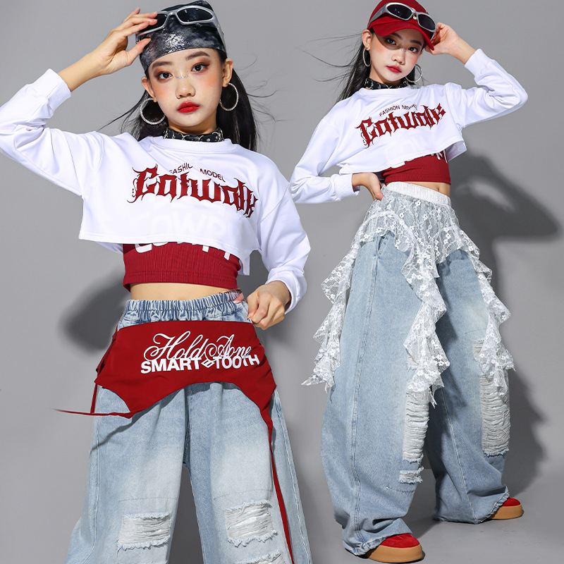 Hip Hop Jazz Street Dance Perf - Street Fashion Outfit Girl avaliação e preço