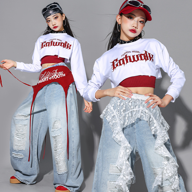 Hip Hop Jazz Street Dance Perf - Street Fashion Outfit Girl avaliação e preço