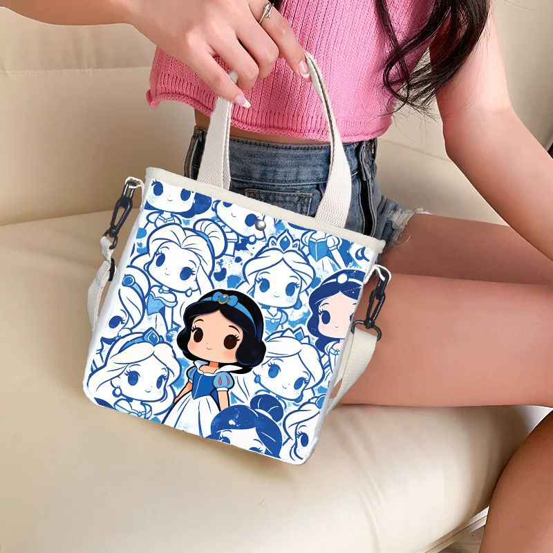 Cartoon snow white Characters  - Tote Bag Canvas Print avaliação e preço