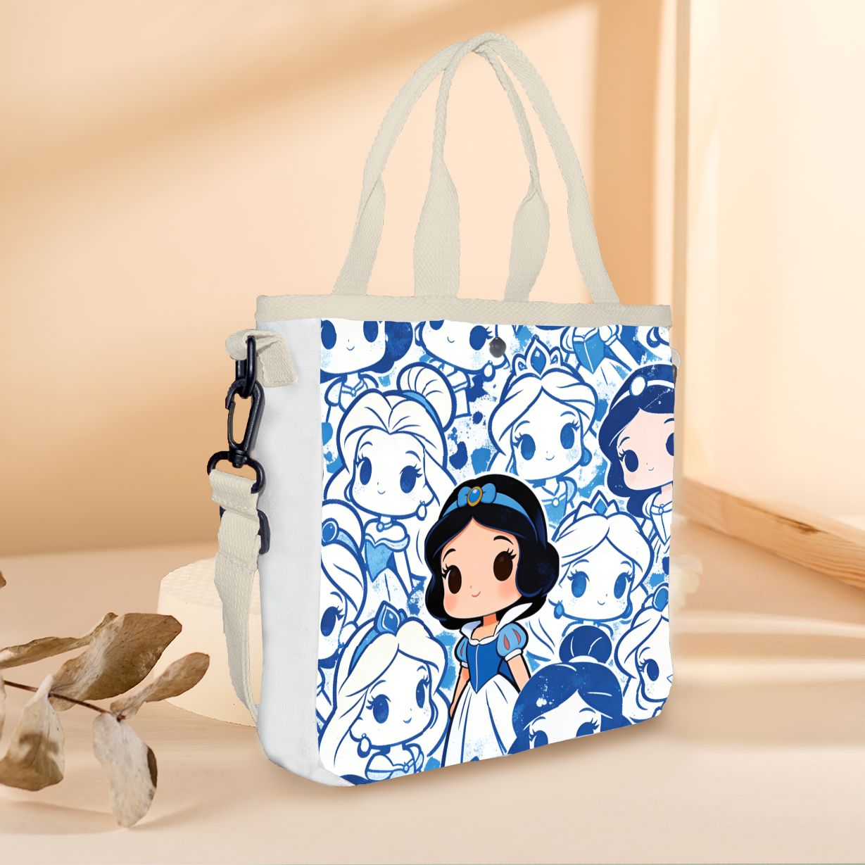 Cartoon snow white Characters  - Tote Bag Canvas Print avaliação e preço