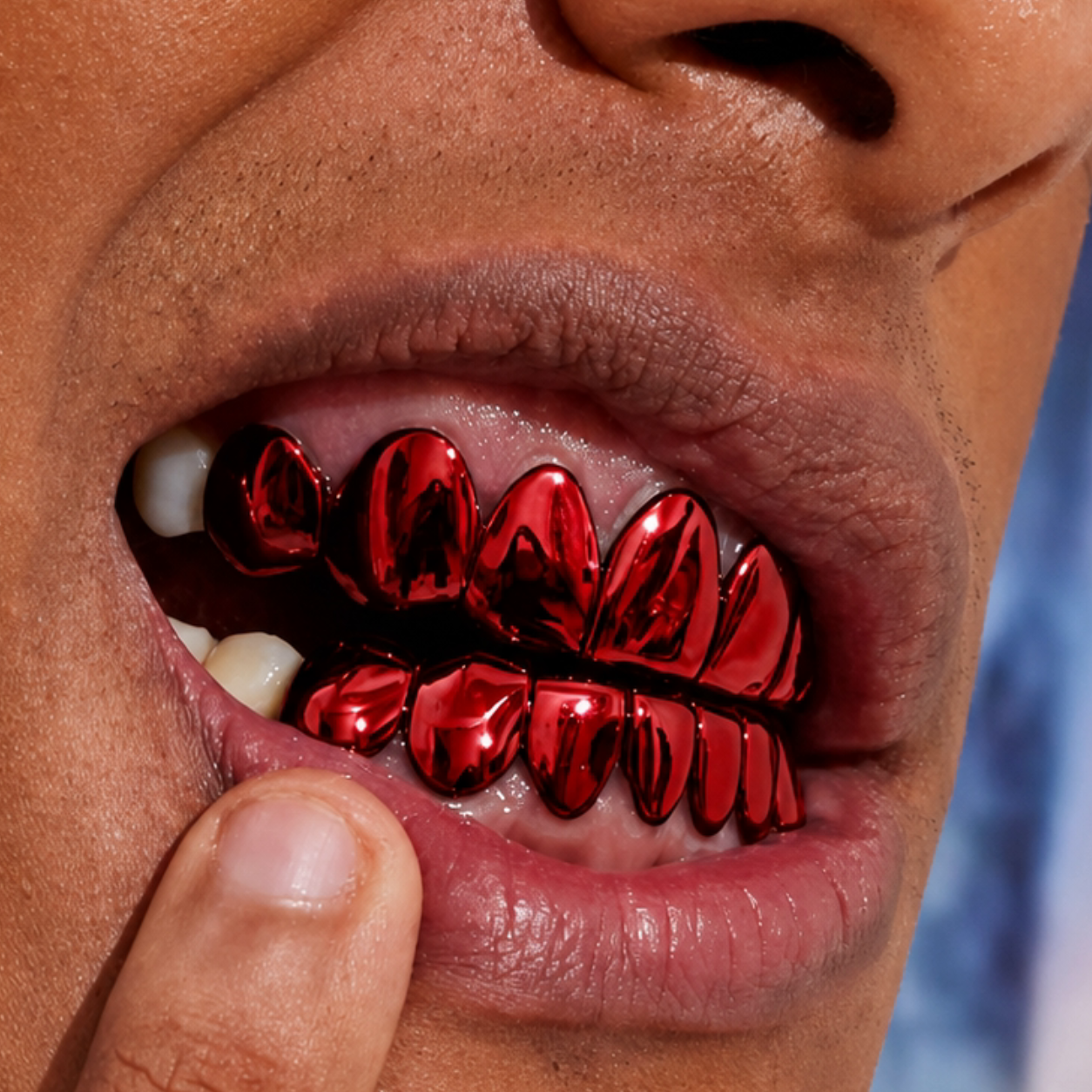 TOPGRILLZ Red Mirror Hip Hop G - Street Fashion Jewelry avaliação e preço