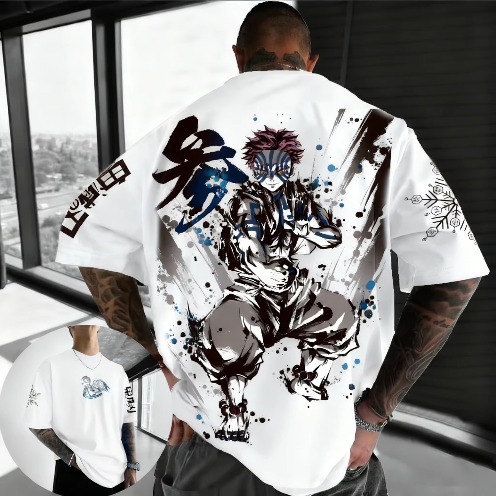 Summer Plus Size Demon Slayer  - Street Fashion Of Japan avaliação e preço