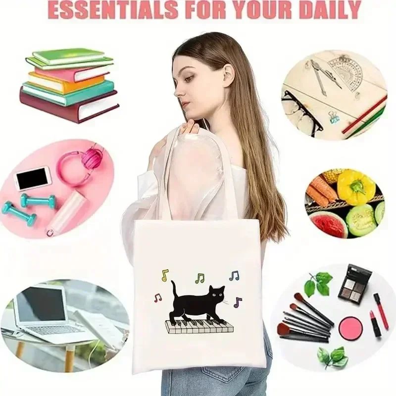 Women Canvas Shopping Bag Casu - Tote Bag Canvas Print avaliação e preço