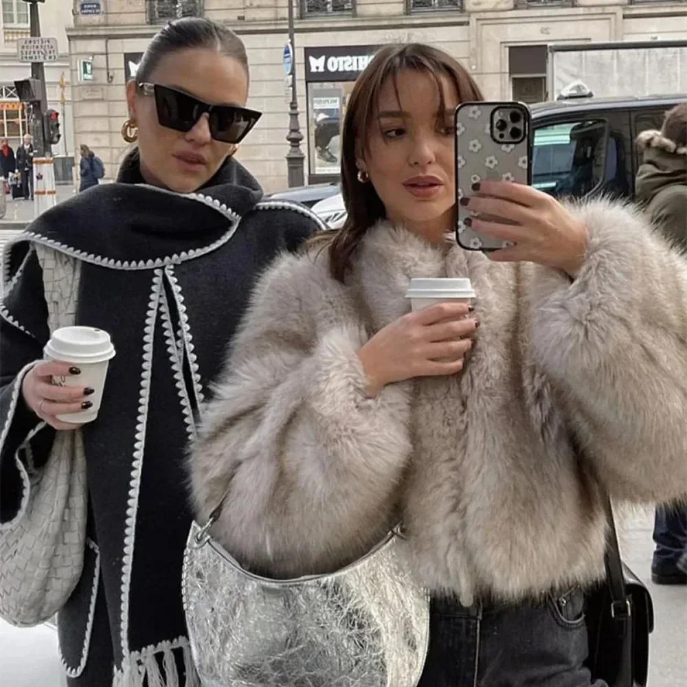 Faux Fur Jacket Women Street F - Street Fashion Week avaliação e preço
