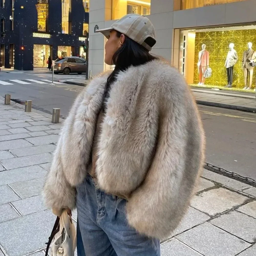 Faux Fur Jacket Women Street F - Street Fashion Week avaliação e preço