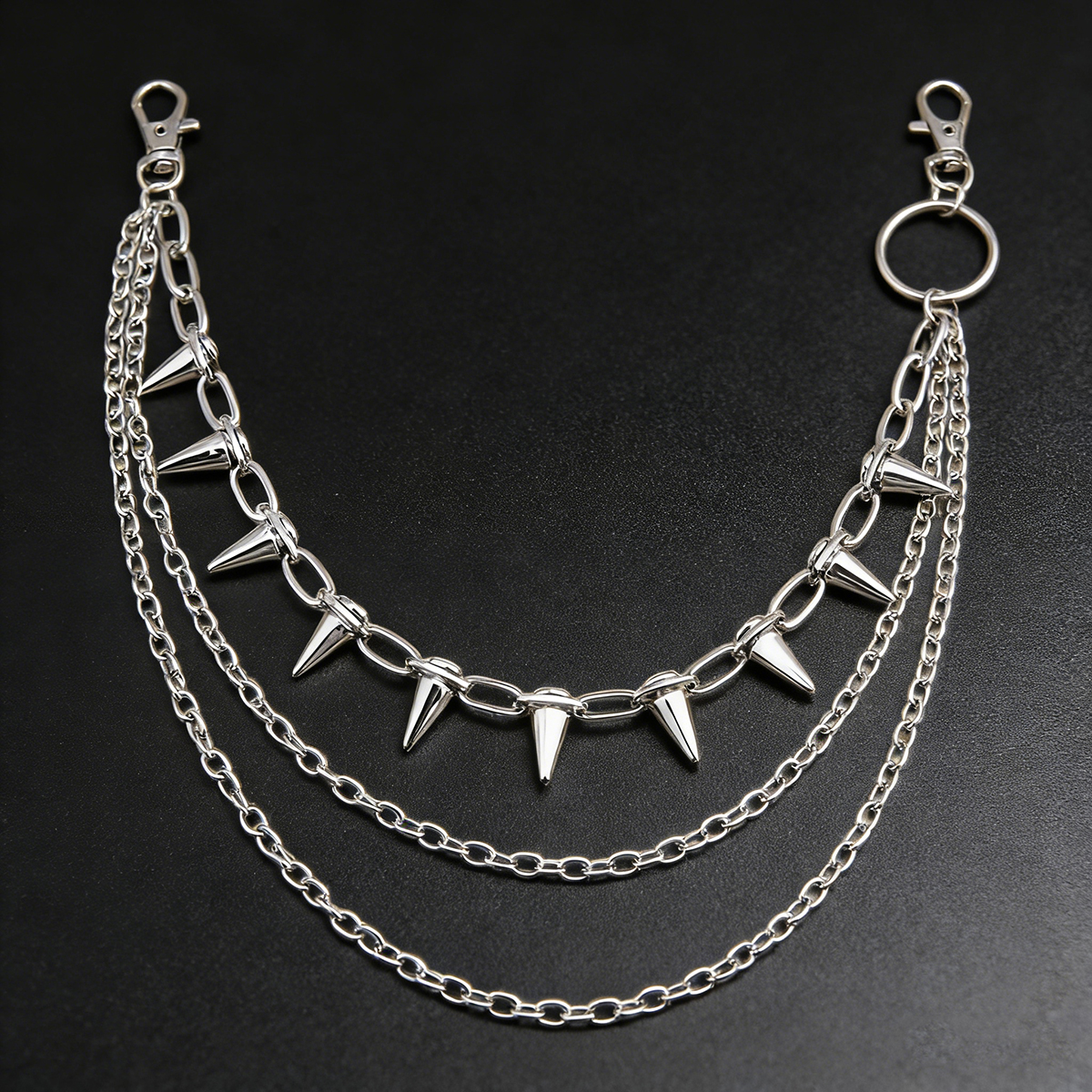 1 hip-hop punk rivet three-lay - Street Fashion Jewelry avaliação e preço