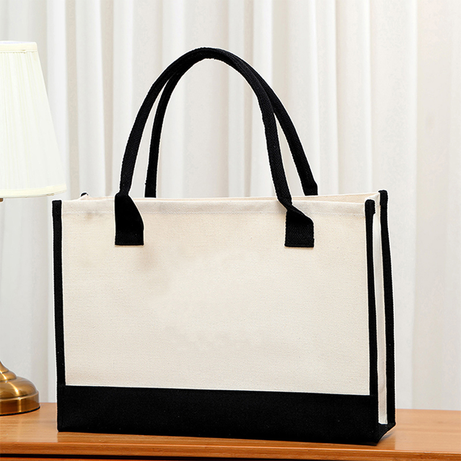 Cartoon-printed light white ca - Tote Bag Canvas Print avaliação e preço