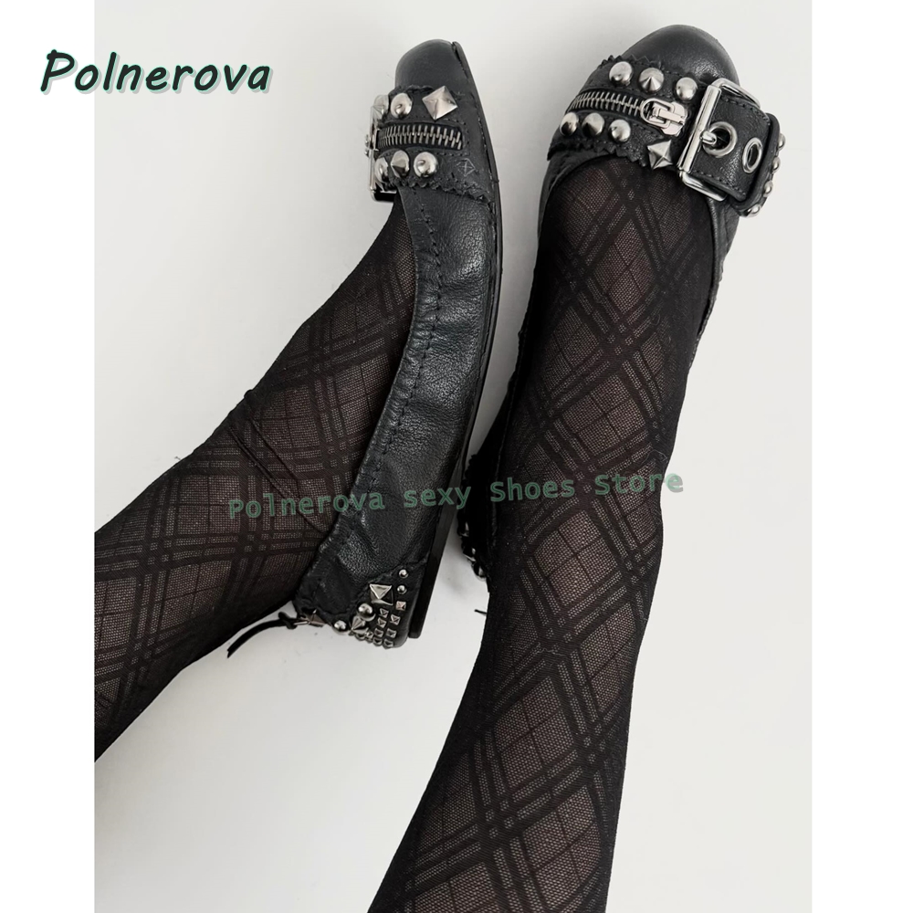 Rivet Belt Buckle Mary Jane Sh - Street Fashion Women avaliação e preço