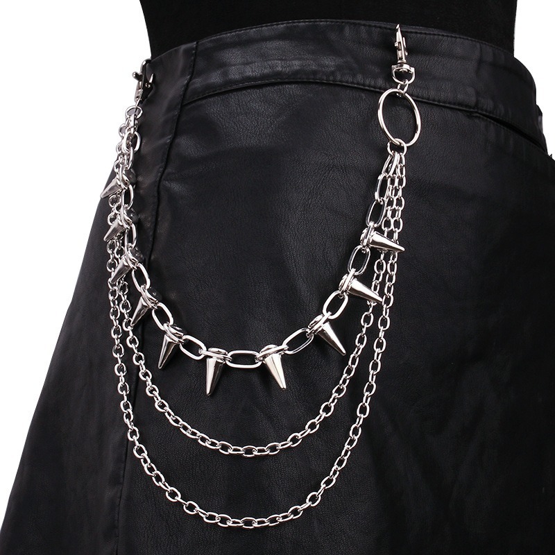 Hip Hop Punk Rock Metal Pants  - Street Fashion Jewelry avaliação e preço
