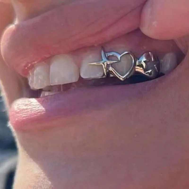 Punk Hip Hop Hollow Heart Teet - Street Fashion Jewelry avaliação e preço