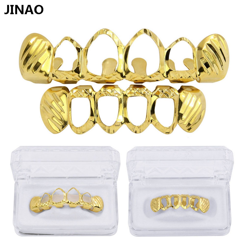 JINAO New Fit D-Cut Grillz Set - Street Fashion Jewelry avaliação e preço
