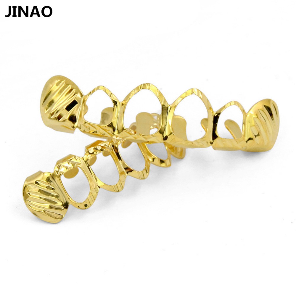 JINAO New Fit D-Cut Grillz Set - Street Fashion Jewelry avaliação e preço