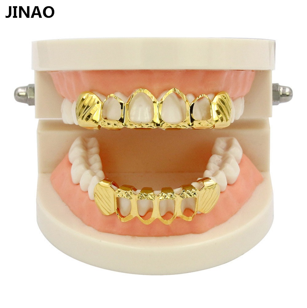 JINAO New Fit D-Cut Grillz Set - Street Fashion Jewelry avaliação e preço