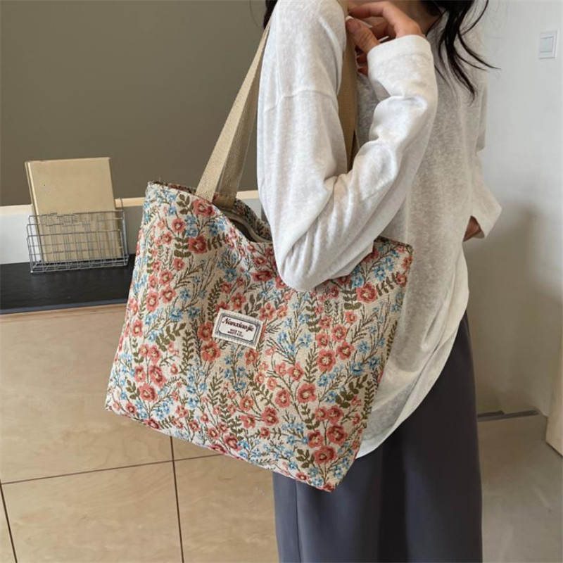 Embroidery Floral Canvas Handb - Tote Bag Canvas Print avaliação e preço
