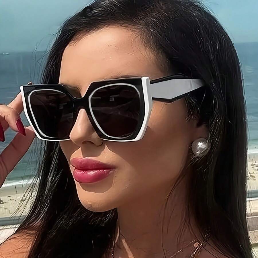 Polygonal Women'S Glasses In B - Street Fashion Week avaliação e preço