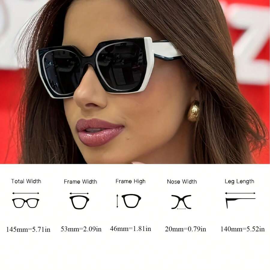 Polygonal Women'S Glasses In B - Street Fashion Week avaliação e preço