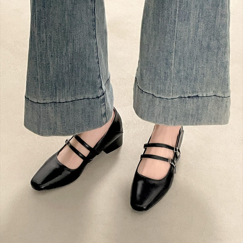 Square Toe Low Heel Women Silv - Street Fashion Women avaliação e preço