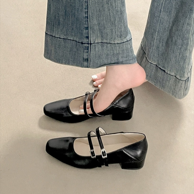 Square Toe Low Heel Women Silv - Street Fashion Women avaliação e preço