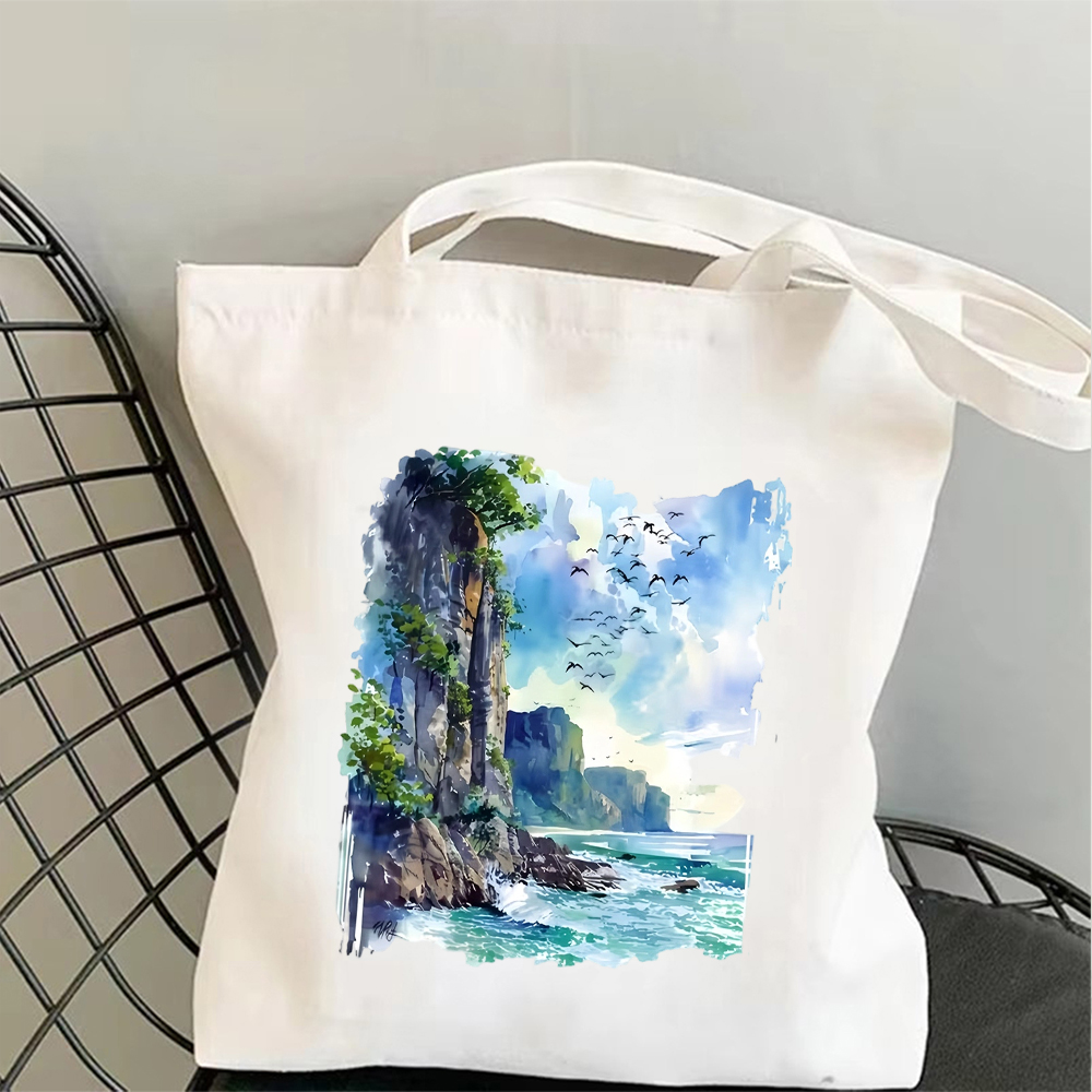 Tropical Beach Canvas Tote Bag - Tote Bag Canvas Print avaliação e preço