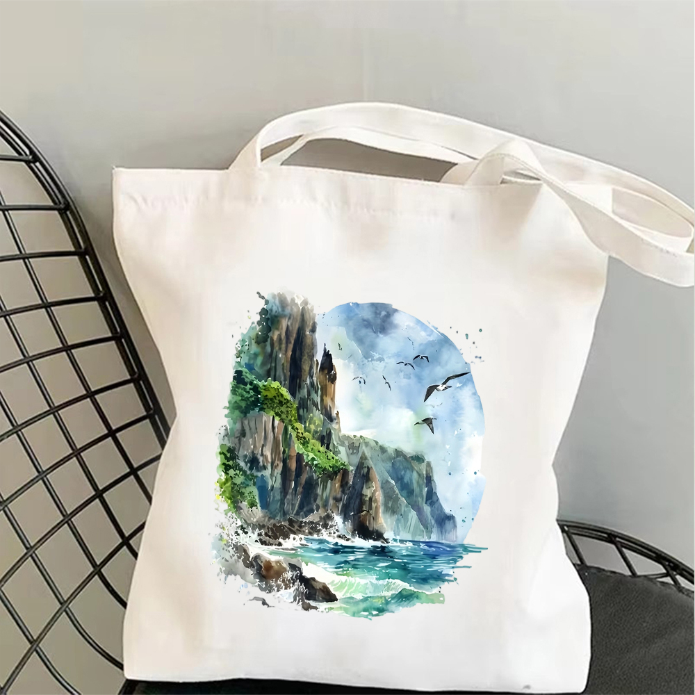 Tropical Beach Canvas Tote Bag - Tote Bag Canvas Print avaliação e preço