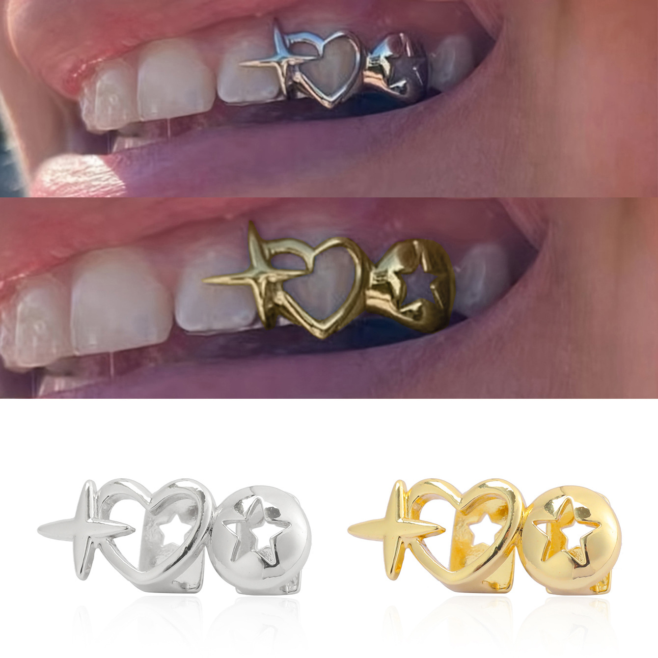 Punk Hip Hop Hollow Heart Teet - Street Fashion Jewelry avaliação e preço