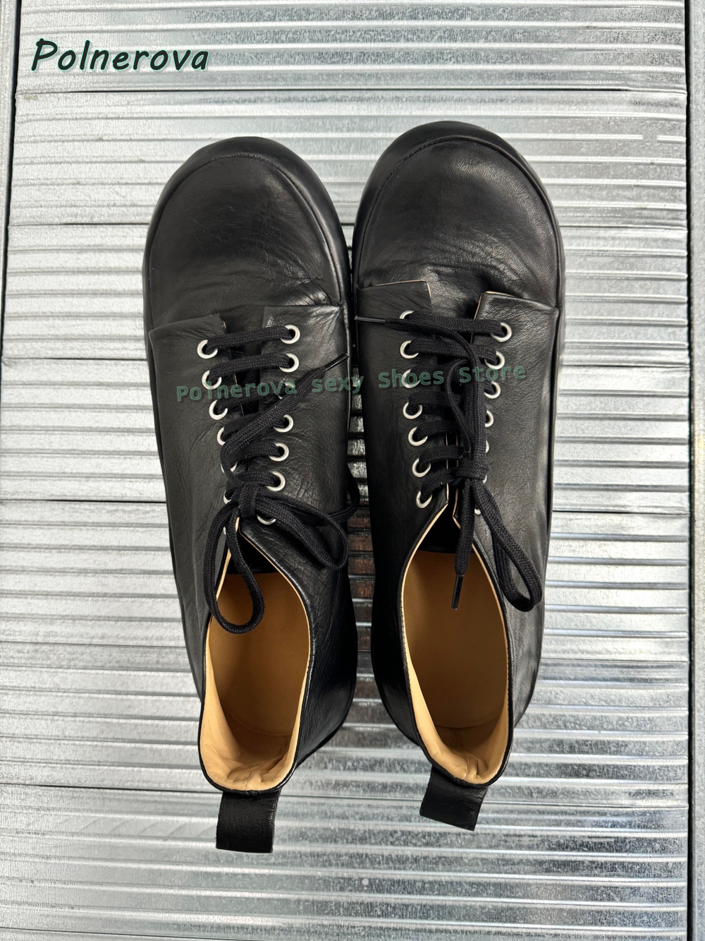 Cocked Round Toe Lace Up Loafe - Street Fashion Women avaliação e preço