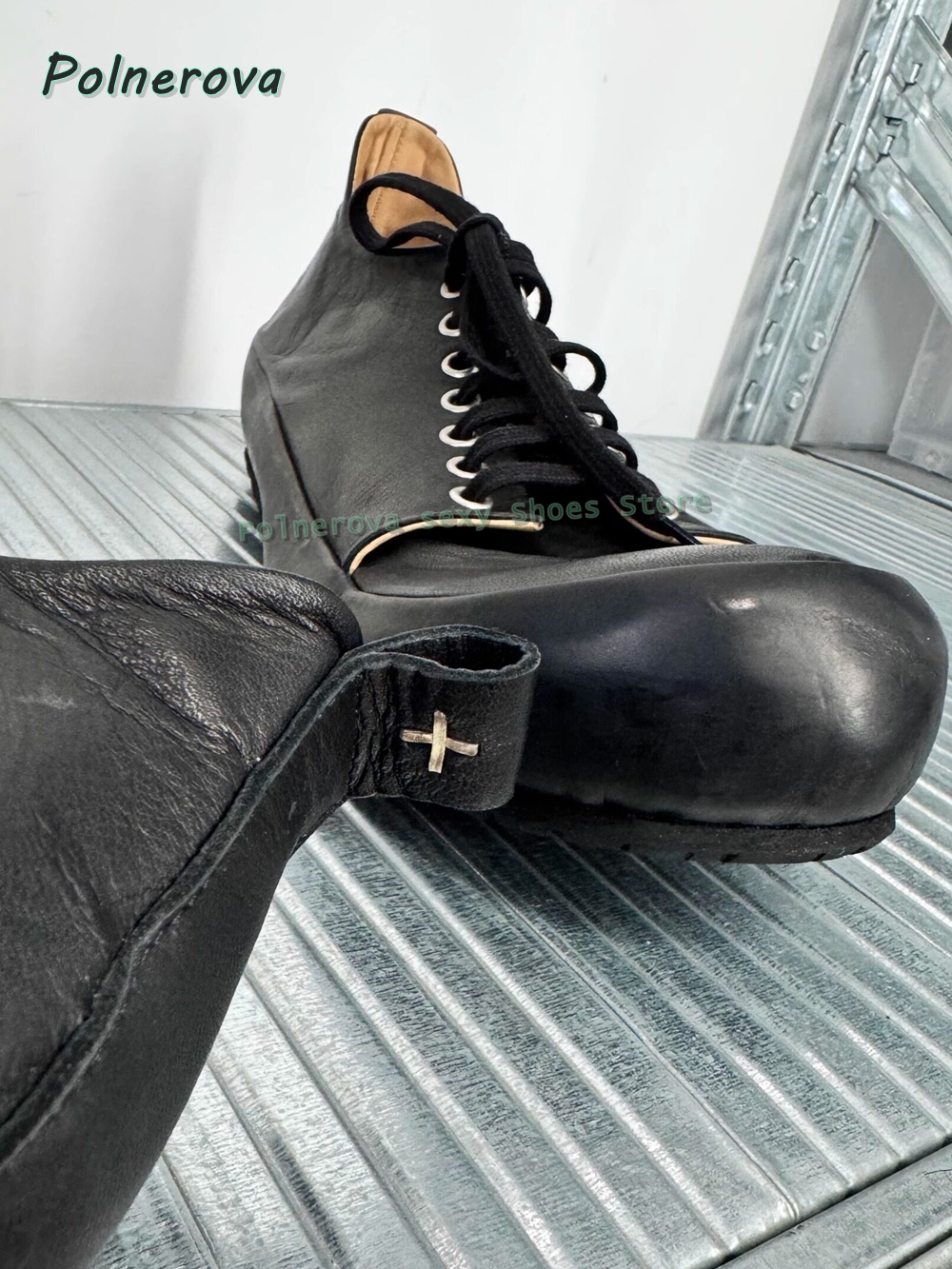 Cocked Round Toe Lace Up Loafe - Street Fashion Women avaliação e preço