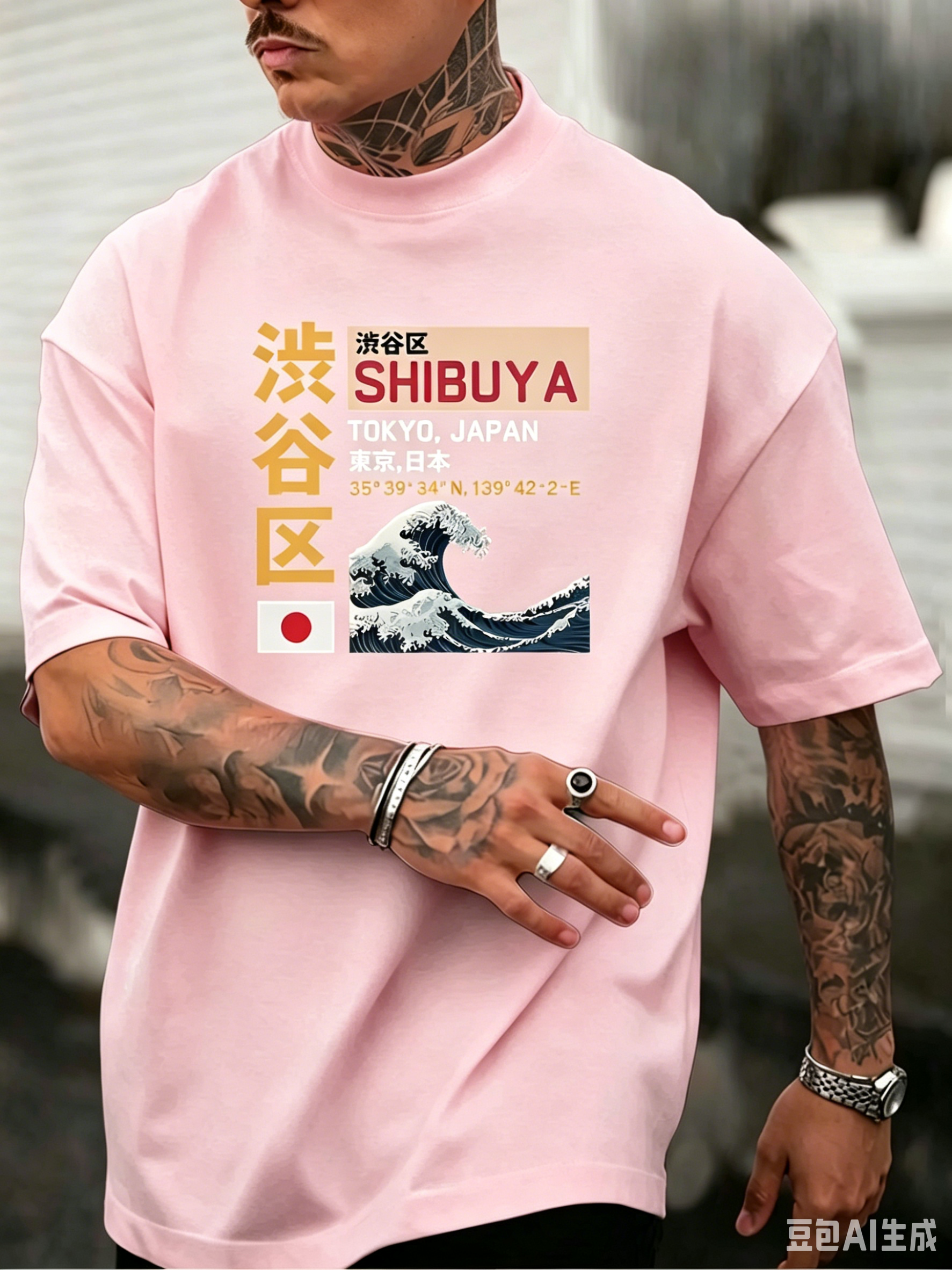 Summer Men's 100% Cotton Loose - Street Fashion Shibuya avaliação e preço