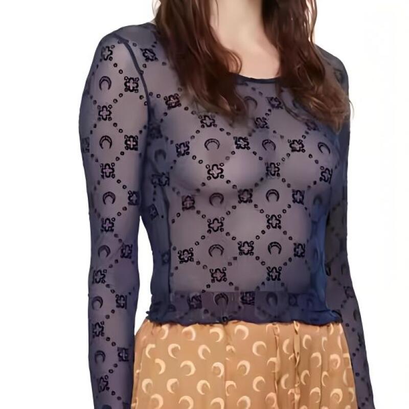 Women T-Shirt Long Sleeve Holl - Street Fashion Outfit Girl avaliação e preço