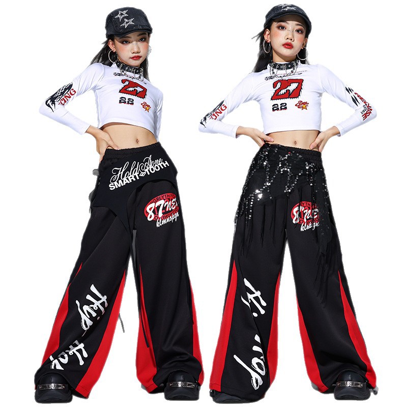 2025 Jazz Dance Clothes Girls  - Street Fashion Outfit Girl avaliação e preço