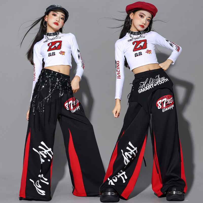 2025 Jazz Dance Clothes Girls  - Street Fashion Outfit Girl avaliação e preço