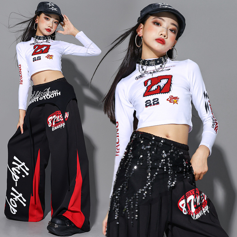 2025 Jazz Dance Clothes Girls  - Street Fashion Outfit Girl avaliação e preço