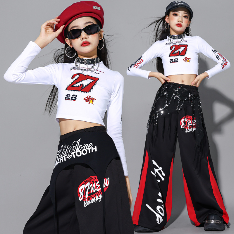 2025 Jazz Dance Clothes Girls  - Street Fashion Outfit Girl avaliação e preço
