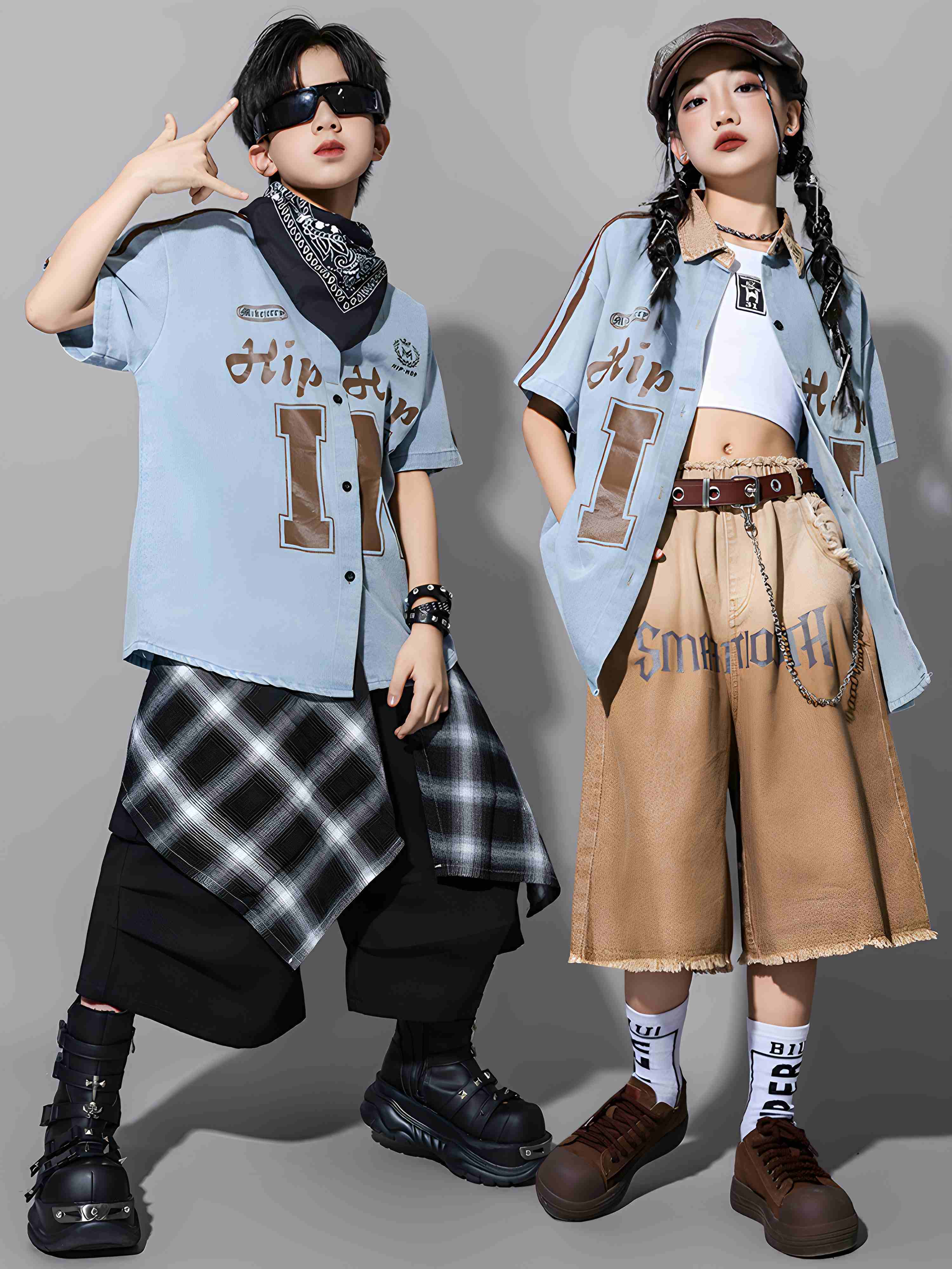 Girls Hip Hop Dance Costume Bo - Street Fashion Outfit Girl avaliação e preço