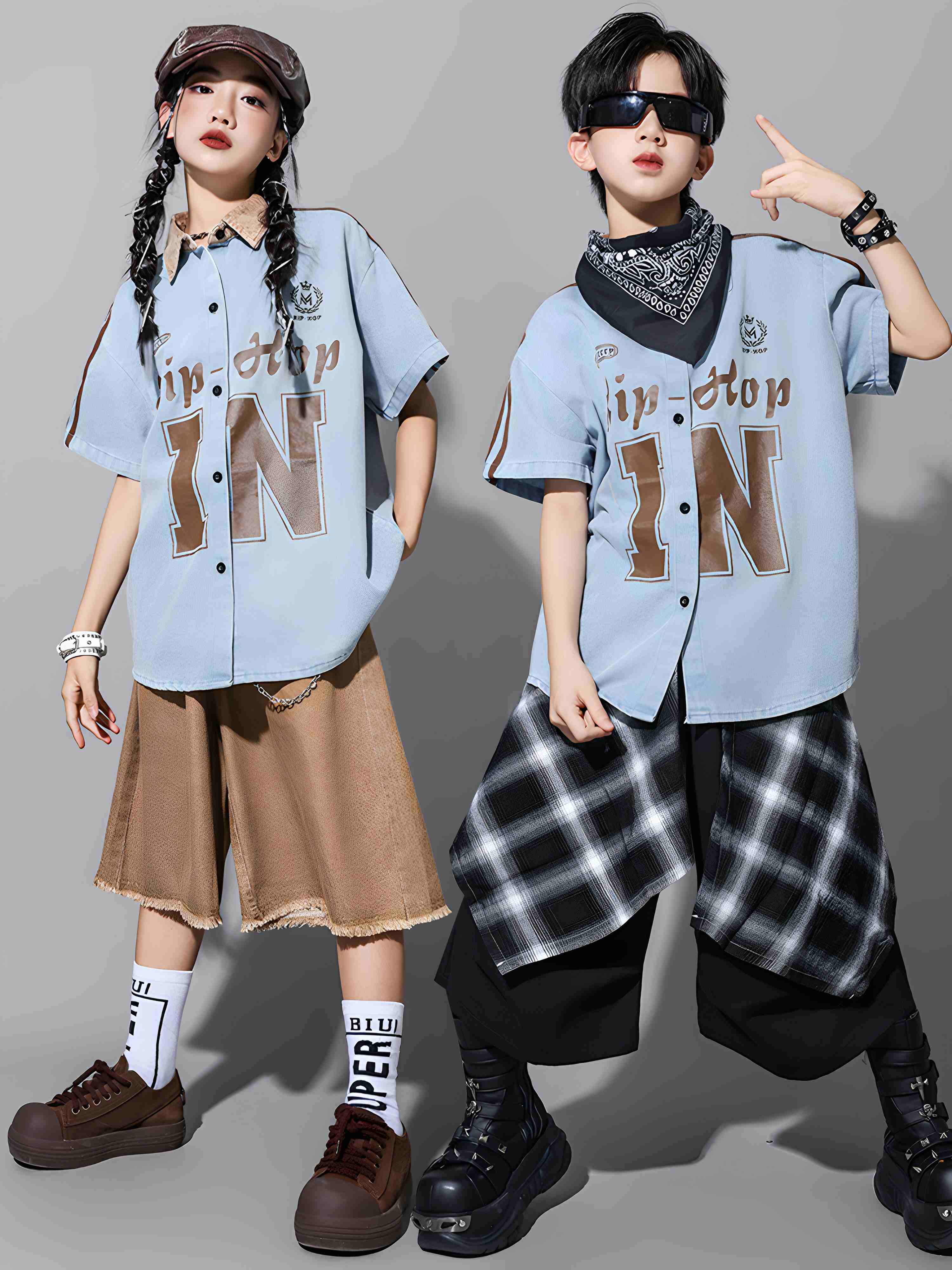 Girls Hip Hop Dance Costume Bo - Street Fashion Outfit Girl avaliação e preço